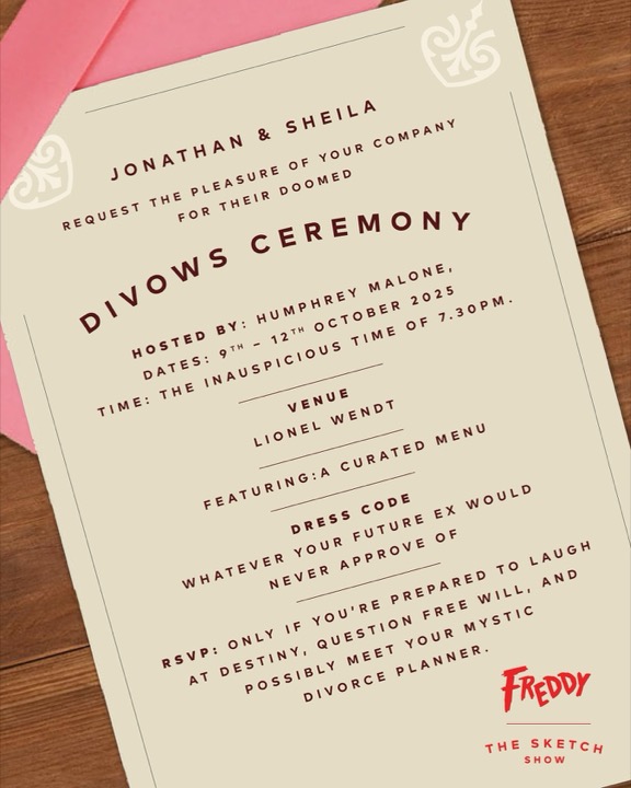 Invitation card to a divows ceremony